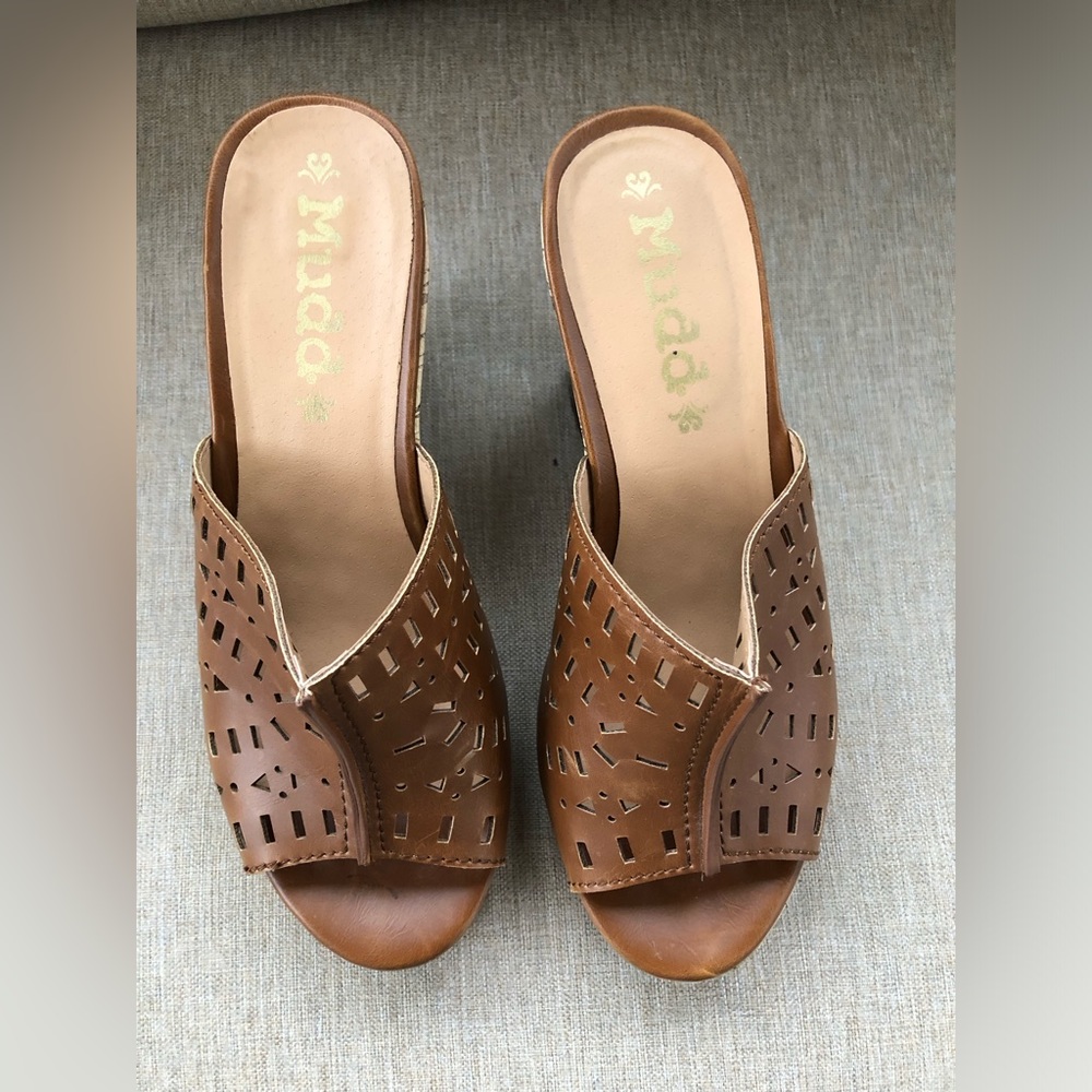 Mudd Cork Platform Wedge Heels. Size 7. - Picture 5 of 12